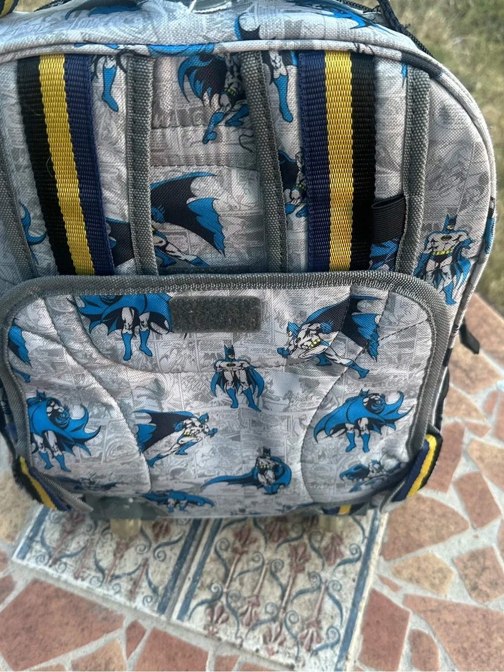 Pottery Barn Kids DC Comics Batman Rolling Suitcase Luggage Backpack